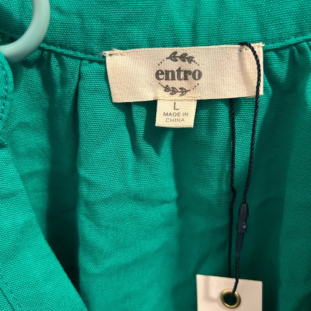 Entro Vibrant Green Blouse - Picture 2 of 4